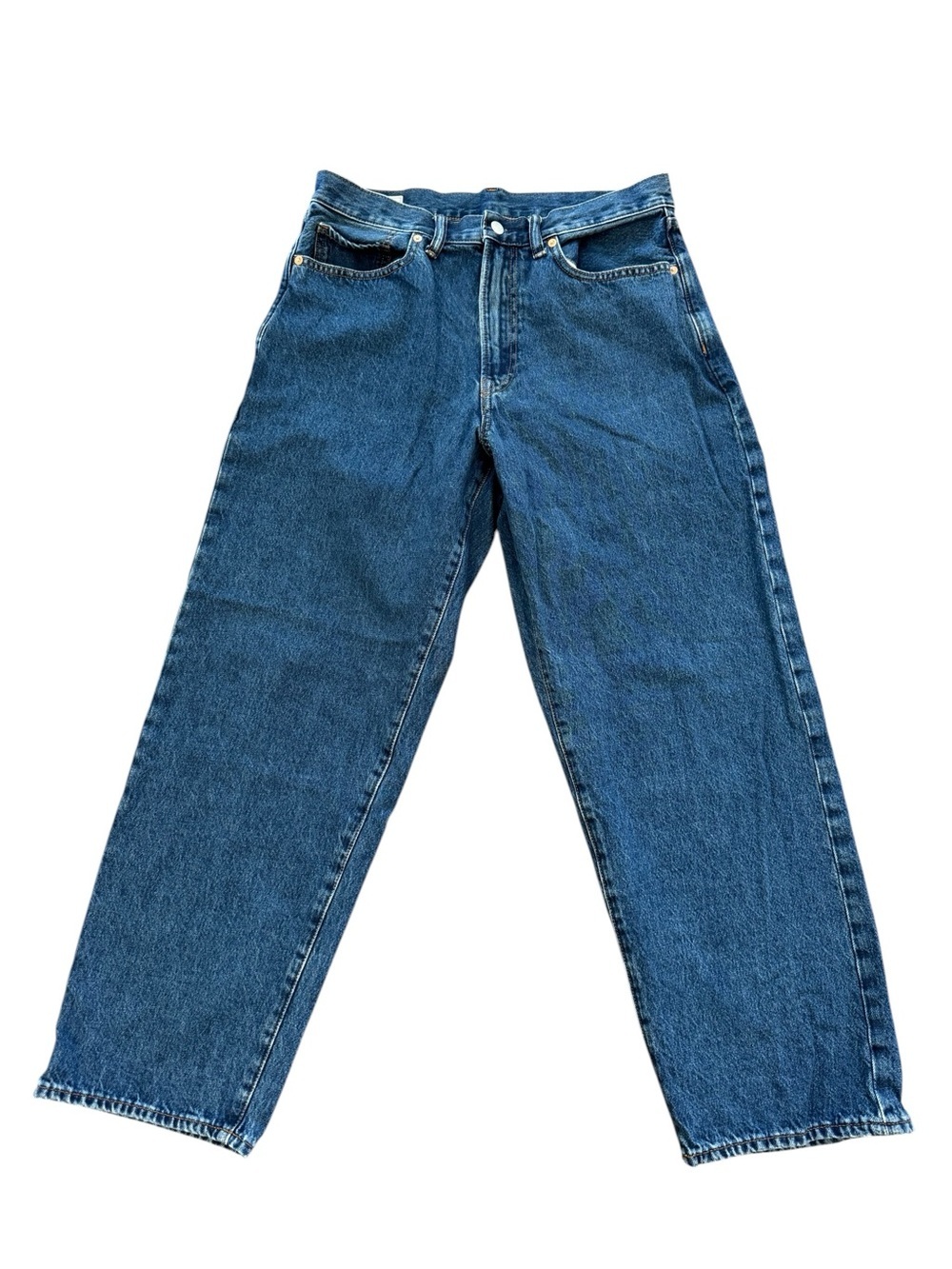 Gap Baggy Fit Jeans Dark Wash Indigo Blue 100% Cotton Denim Pants Mens Sz 31x30